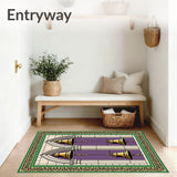 Elegant Cathedral Bell Tower Half Moon Entrance with Gothic Arches(Gold)