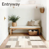 Neutral Tone with Scandinavian Inspired Interlocking Linework(Beige)