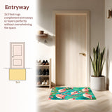 Artful Flamingo and Palm(Pink)