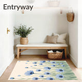 Meadow Garden Watercolor Illustration(Blue)