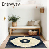 Stylish Circular Sector Subtle Beige and Golden Accents(Beige)