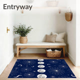 Mystical Moon Phases Celestial Floor(Blue)
