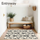 Abstract Damask Scroll Hallway Pathway(Beige)