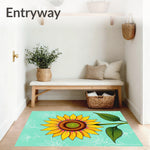 Sunflower Burst Design with Delicate Botanical Details (Yellow) - ODIKA