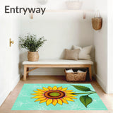 Sunflower Burst Design with Delicate Botanical Details (Yellow) - ODIKA