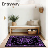 Medallion with Intricate Symmetrical Lotus Motifs (Black)