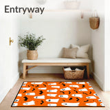 Spooky Halloween Area Rug Ghostly Entrance Mat(White)