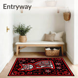 Whimsical Tinsel Cat and Twinkling Starburst Motif(Black)