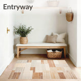 Mountain Lodge Adorned with Fragmented Timber Lines and Sand Palette(Beige)