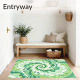 Celestial Spiral Design Featuring Ethereal Clouds and Whispering Vortexes (Green)