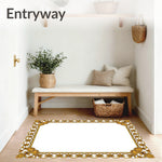 Latticework Motif with Stylized Tulip Ornaments (Gold) - ODIKA