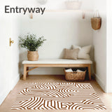 Abstract Wavy Striped Contour Maze(Brown)