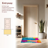 Ultra Soft Area Rug, Non Slip, Stain Resistant, Washable Area Rugs for Living Room, Bedroom, Pool Entrance Doormat Style-5(Yellow)