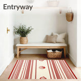 Coastal Red/Beige Square Area(Red)