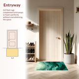 Contemporary Abstract Green Tones(Green)