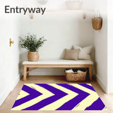 Chevron with Layered Stripes and Abstract Brush Strokes (Purple)