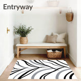 Chevron Waves with Contemporary Abstract Flourishes(Black)