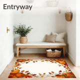 Fall Harvest Welcome Area Rug(Orange)