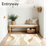 Horizon Haze Contemporary Area Featuring Wave(Beige)