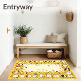 Emotions Garden Kids Area Rug for Understanding Feelings(Yellow)