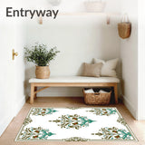 Heritage Damask with Flourishing Wildflower Accents (Brown)