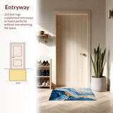 Sophisticated Contemporary Geometric Motif(Blue)