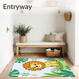 Safari Cartoon Character Jungle Adventure Playful Mane(Yellow)