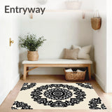 Abstract Floral Burst with Stylized Petals and Radiating Symmetry(Black)