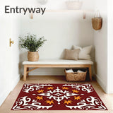 Autumnal Ornate Damask with Distressed Vintage Charm(Brown)