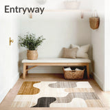 Abstract Earthy Area Neutral Modern Design(Beige)