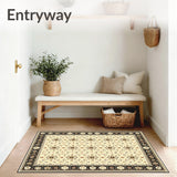 Geometric Cheetah Print Area Rich Beige and Brown(Beige)