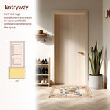 Ultra Soft Area Rug, Non Slip, Stain Resistant, Washable Area Rugs for Living Room, Bedroom, Soft Modern Butterfly Nursery Rug(Beige)