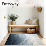 Cosmic Twinkle Rug Grey Galaxy Themed Area Carpet with Starry Design(Gray)