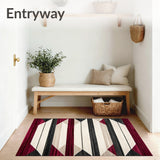 Geometric Spark Round Beige/Burgundy(Red)