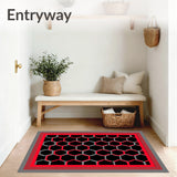 Modern Hexagonal Tile Design with Honeycomb (Black)