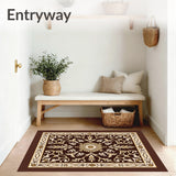 Paisley Scrollwork with Vintage Botanical Flourish Accents(Brown)