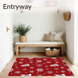 Joyful Winter Celebration Floor Covering With Icy(Red)