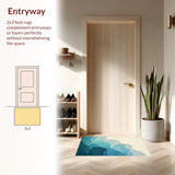 Coastal Decorative with Abstract Seahorse Silhouettes and Ocean Ripples(Blue)