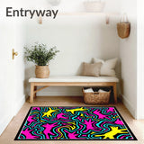 Retro Pop Art Cat Carnival Vibrant Feline Silhouettes with Festive Light Trails(Pink)