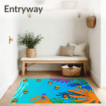 Tropical Fish Coral Reef Ocean Throw Entryway Doormat (Blue) - ODIKA