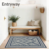 Chevron Zigzag Ethnic Folk Art(Blue)