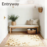 Flower Beige Area for Front Door Entryway(Beige)