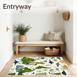 Beige Interactive with Dinosaur Figures and Artistic World Map(Green)