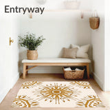 Sunburst Medallion with Radiant Petal Motifs and Artistic Flair (Gold)