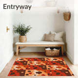 Abstract Animal Inspired Design with Spotted and Bold Color Blocking(Brown)