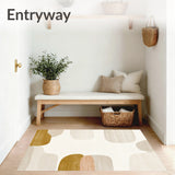 Desert Sand Area with Minimalist Abstract Design Elements(Beige)