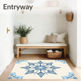 Enchanted Ice Crystal Holiday Floor Magical Winter Motifs(Blue)