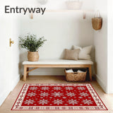 Festive Snowflake Holiday Entryway Decorative(Red)