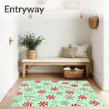 Whimsical Winter Cane Bakery Floor Protection(Green)