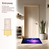 Vibrant Celestial Swirl Artwork(Purple)